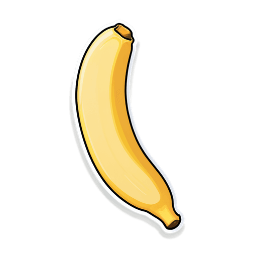 Stylized banana sticker illustration