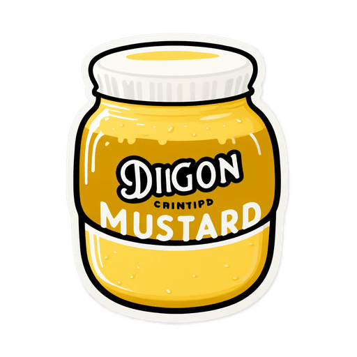 Dijon Mustard sticker illustration