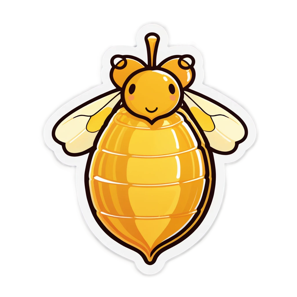 Honey sticker illustration