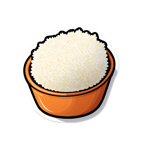 Jasmine Rice sticker illustration
