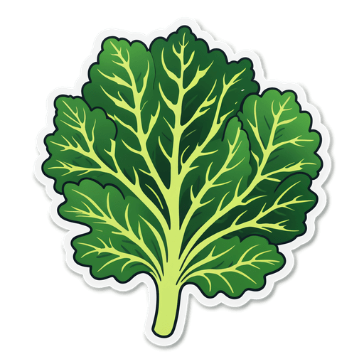 Kale sticker illustration