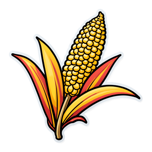 Millet sticker illustration