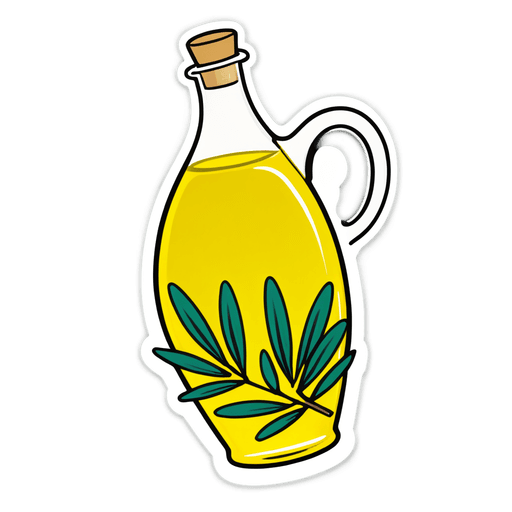 Olive Oil sticker illustration