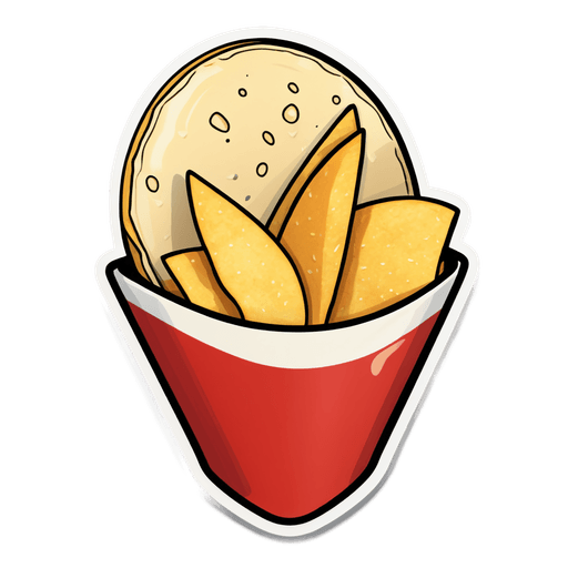 Tortilla Chips sticker illustration